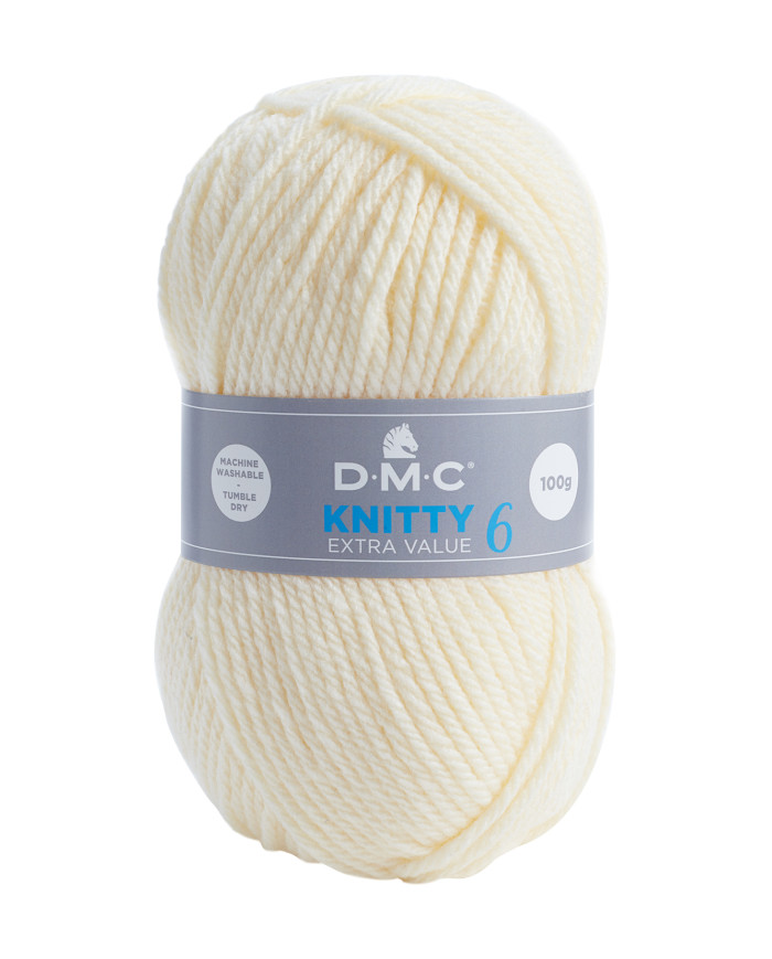 FILATO DMC KNITTY 6 100 GR. COL 993 CREMA