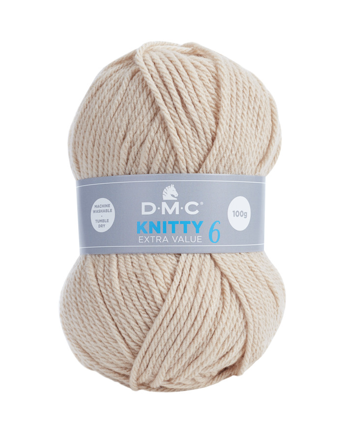 FILATO DMC KNITTY 6 100 GR. COL 936 NATURALE