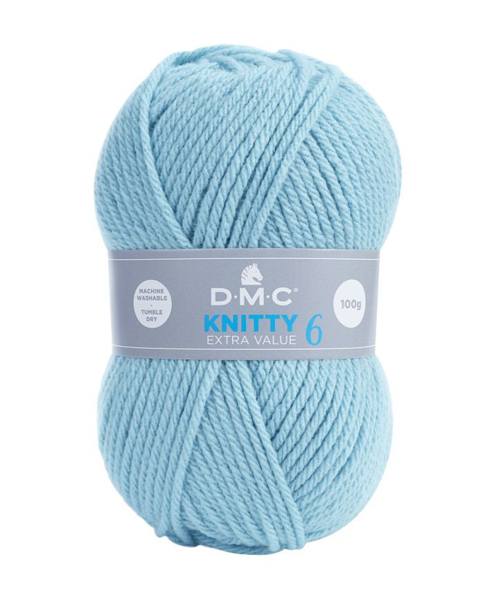 FILATO DMC KNITTY 6 100 GR. COL 741 AZZURRO CHIARO