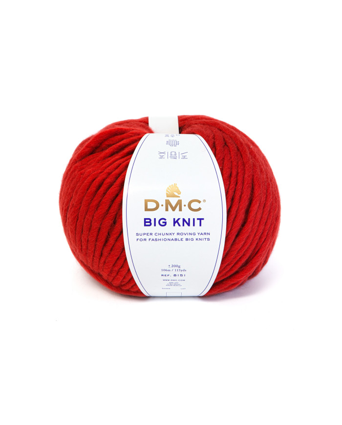 FILATO DMC BIG KNIT 200 GR COL 107 ROSSO