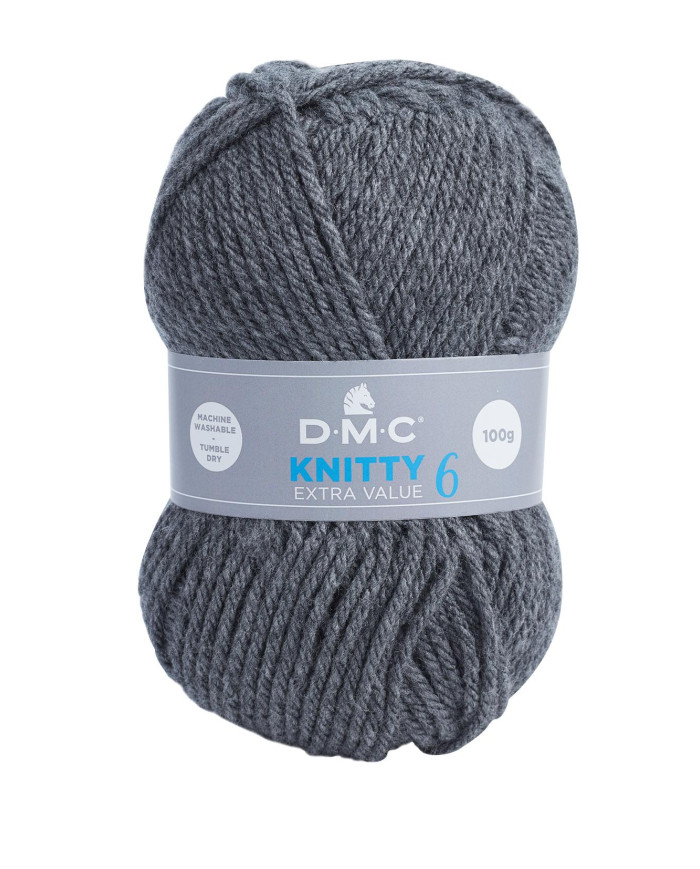 FILATO DMC KNITTY 6 100 GR. COL 786 GRIGIO ANTRAC.