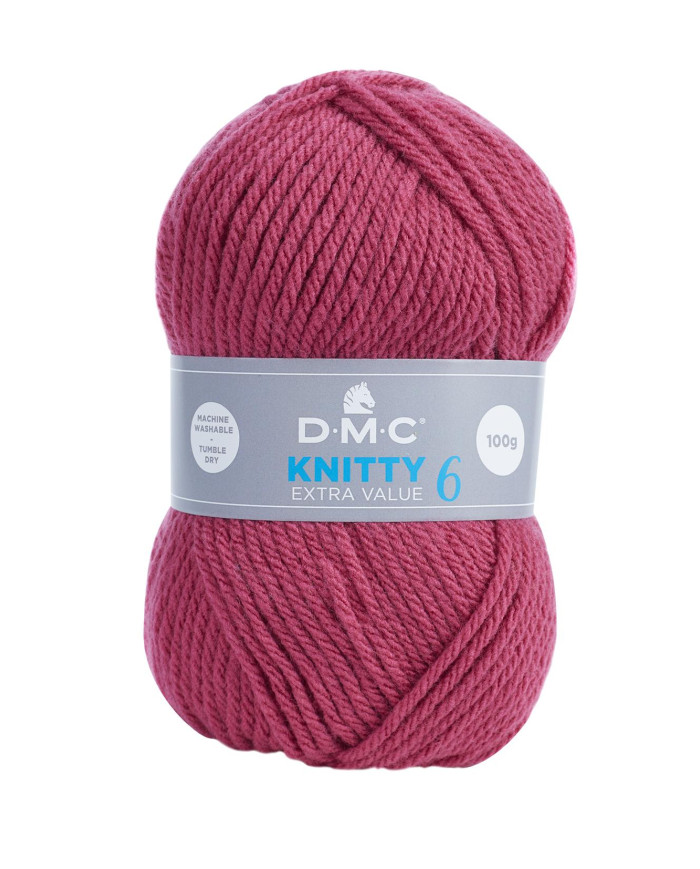 FILATO DMC KNITTY 6 100 GR. COL 846 CILIEGIA