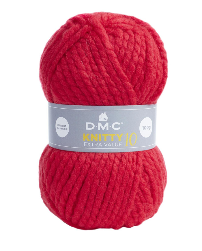 FILATO DMC KNITTY10 100 GR. COL 950 ROSSO FRAGOLA