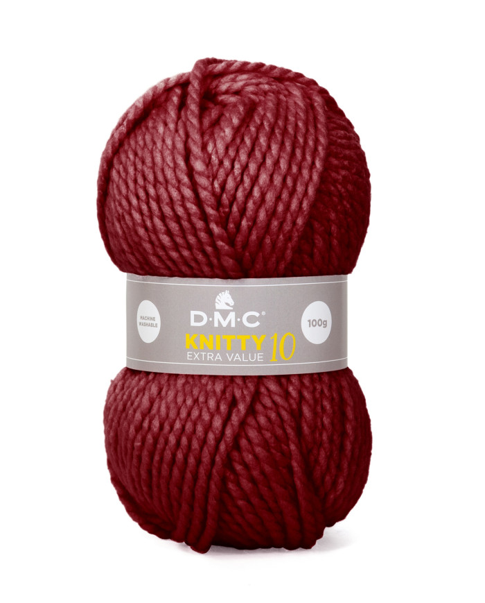 FILATO DMC KNITTY10 100 GR. COL 841 BORDO