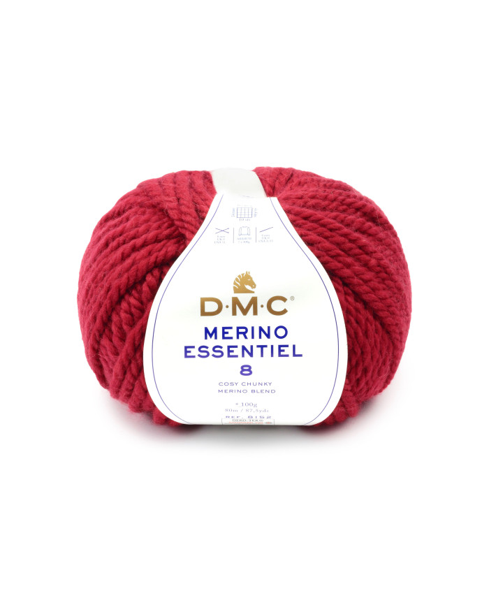 FILATO DMC MERINO ESSENTIEL 8 COL 871 ROSSO