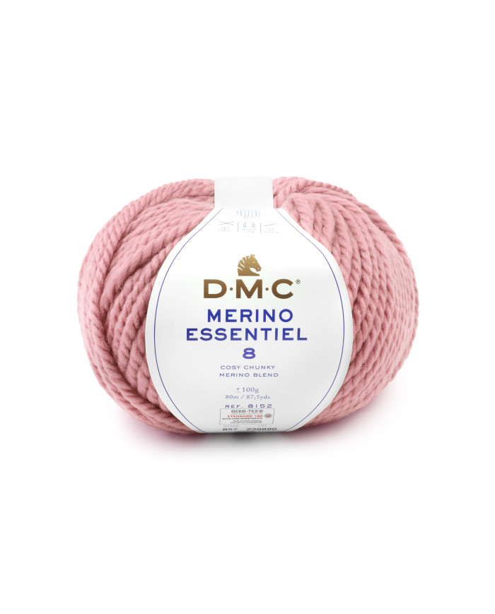 FILATO DMC MERINO ESSENTIEL 8 COL 855 ROSA