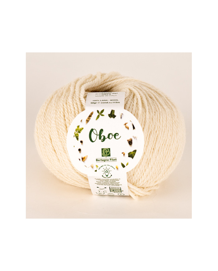 FILATO OBOE BERTAGNA (1 GOM X 50 GR) PANNA