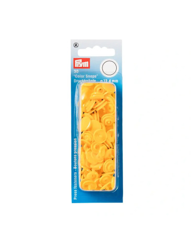 BOTTONI A PRESSIONE MM 12,4 (30 PZ) GIALLO