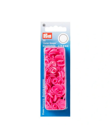 BOTTONI A PRESSIONE MM 12,4 (30 PZ) ROSA SCURO
