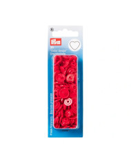 BOTTONI A PRESSIONE CUORE MM 12,4 (30 PZ) ROSSO