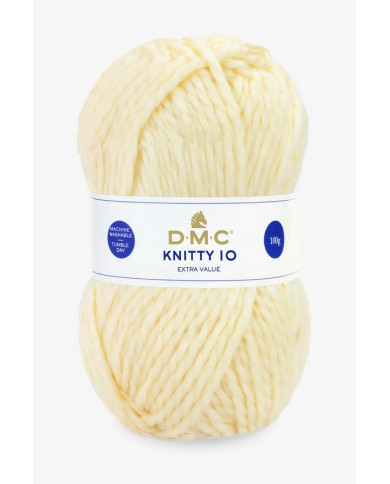 FILATO DMC KNITTY10 100 GR. COL 812 BIANCO LANA