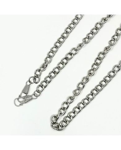 CATENA PER BORSE NICKEL FREE CM 110 GRANDE ARGENTO