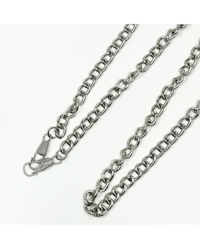 CATENA PER BORSE NICKEL FREE CM 110 GRANDE ARGENTO