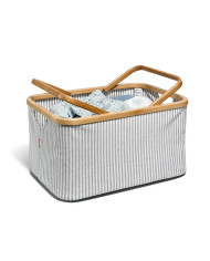 CESTINO FOLD&STORE CANVAS&BAMBOO GRIGIO RIG.