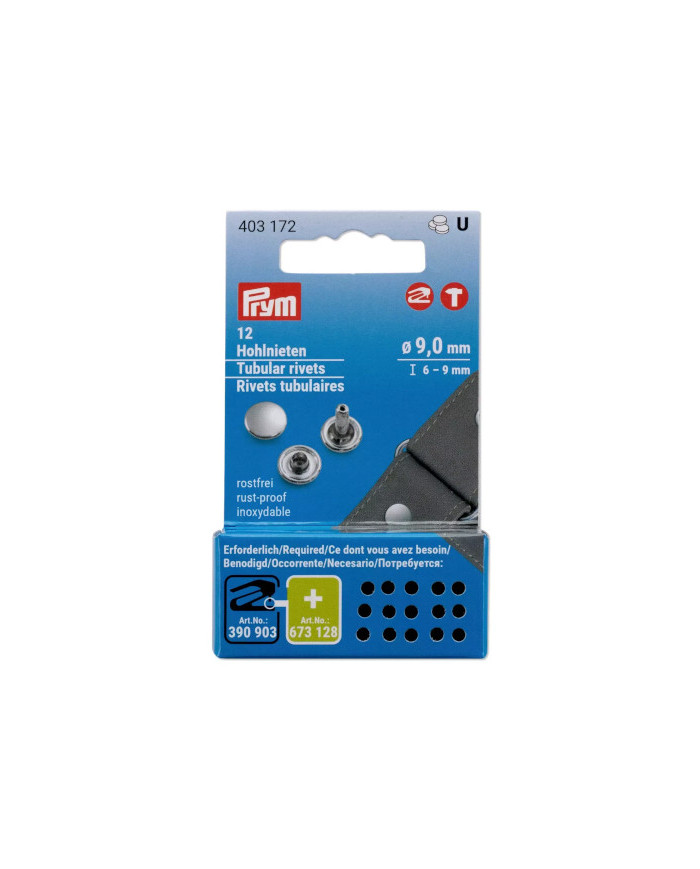 RIVETTI TUBOLARI OTT. INOX 6-9 MM ARG. (12 PZ)