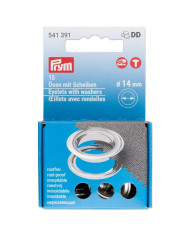 OCCHIELLI E RONDELLE -14 MM ARGENTO (15 PZ)