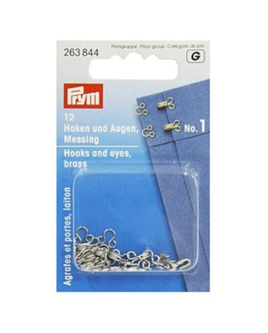 GANCI ED OCCHIELLI OTTONE NO. 1 ARGENTO (12 PZ)