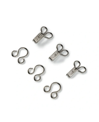 GANCI ED OCCHIELLI OTTONE NO. 3 ARGENTO (12 PZ)