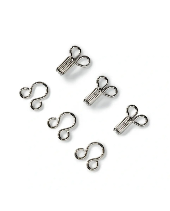 GANCI ED OCCHIELLI OTTONE NO. 3 ARGENTO (12 PZ)