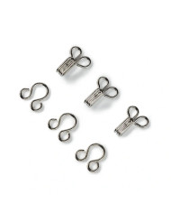 GANCI ED OCCHIELLI OTTONE NO. 3 ARGENTO (12 PZ)