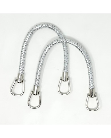 MANICI BORSA BM FINTA PELLE CM 40 COL 30 ARGENTO