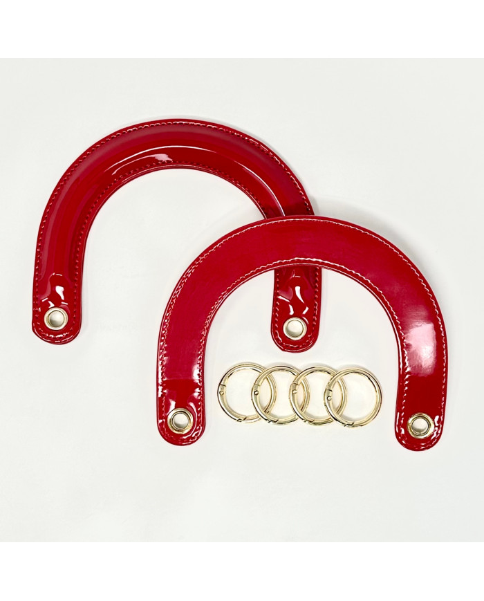 MANICI BORSA MA183 DIOR ORO CM 16X12 ROSSO