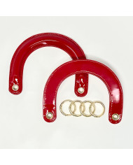 MANICI BORSA MA183 DIOR ORO CM 16X12 ROSSO