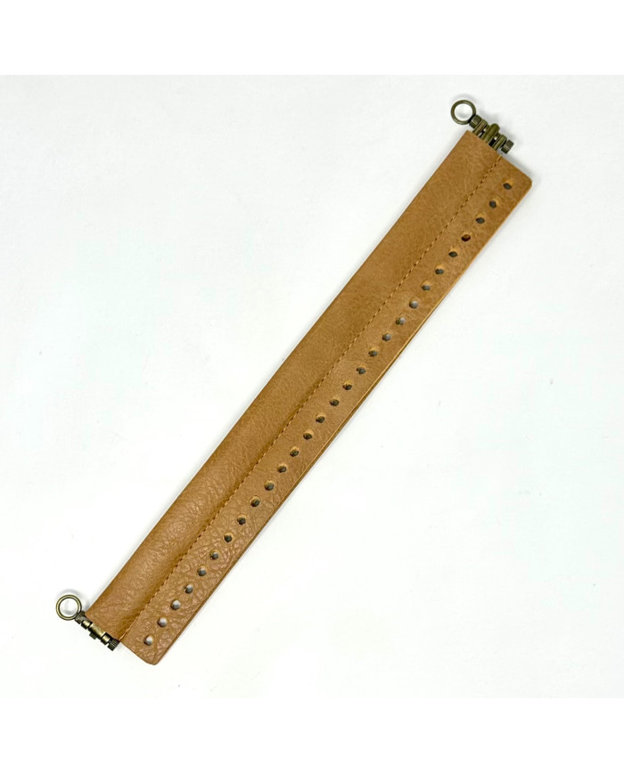 CHIUSURA A SCATTO ECOPELLE CM 30 CUOIO