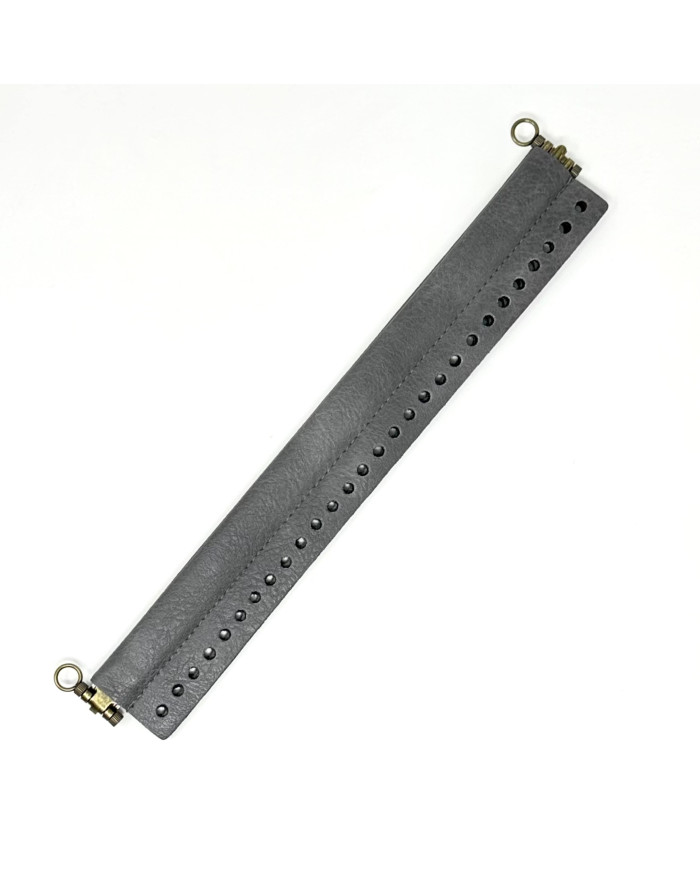 CHIUSURA A SCATTO ECOPELLE CM 30 GRIGIO