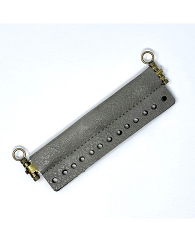 CHIUSURA A SCATTO ECOPELLE CM 15 GRIGIO