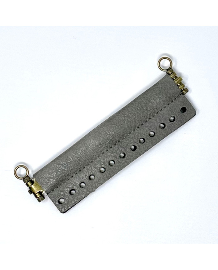 CHIUSURA A SCATTO ECOPELLE CM 15 GRIGIO