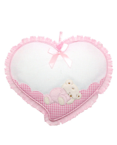FIOCCO NASCITA BM CUORE CM 24 X 27 05 ROSA