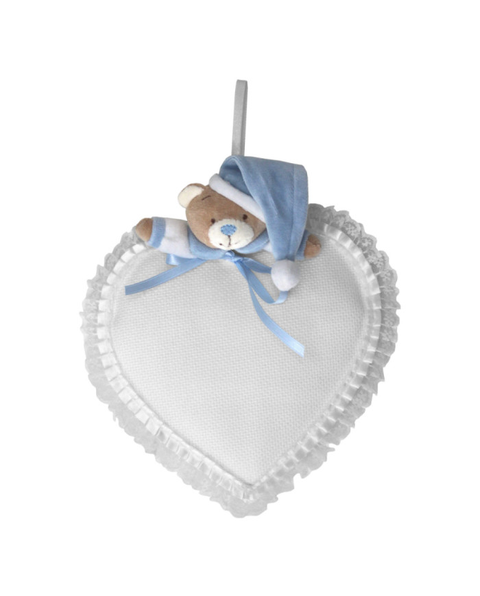 SOPRACULLA CUORE ORSO CM23X21 07 AZZURRO