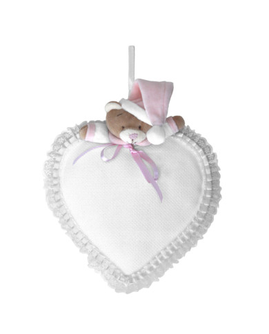 SOPRACULLA CUORE ORSO CM23X21 05 ROSA