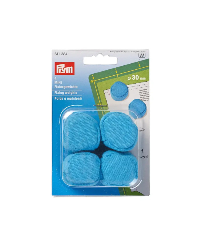 PESI FERMA-TESSUTO MINI 30 MM BLU (CONF 4 PEZZI)