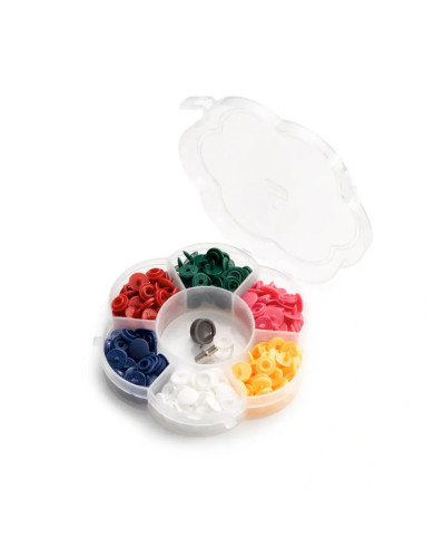 BOTTONI A PRESSIONE PRYM 9 MM SET 12X6 COLORI