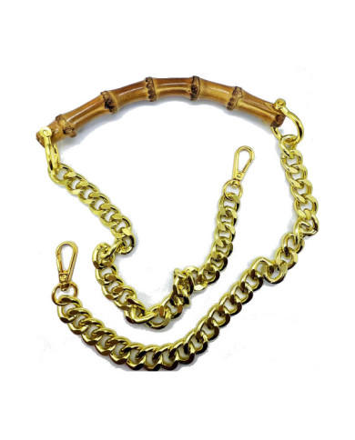 MANICI BORSA MA121 BAMBOO CON CATENA ORO