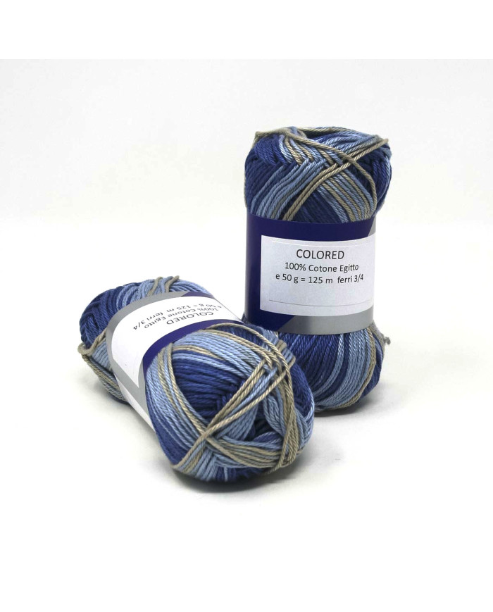 FILATO CF COLORED (GOM 50 GR) COL 2 BLU BEIGE SFUM