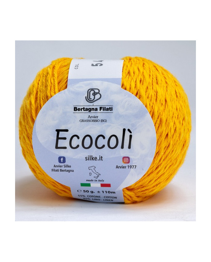 FILATO ECOCOLI BERTAGNA (50 G) 54 GIALLO