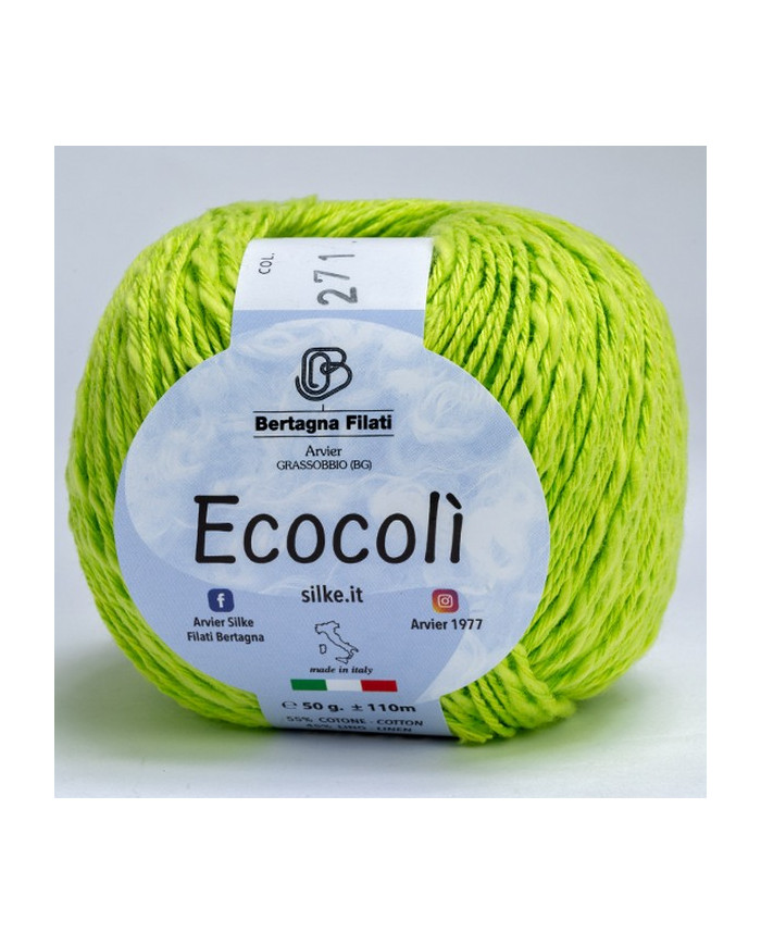 FILATO ECOCOLI BERTAGNA (50 G) 271 VERDE LIME