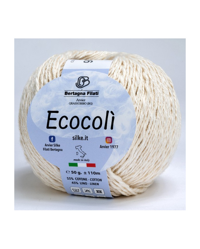 FILATO ECOCOLI BERTAGNA (50 G) 911 PANNA