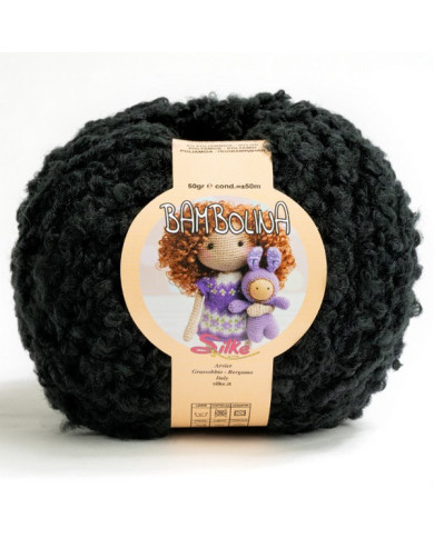 FILATO BAMBOLINA SILKE (50 G.) 200 NERO