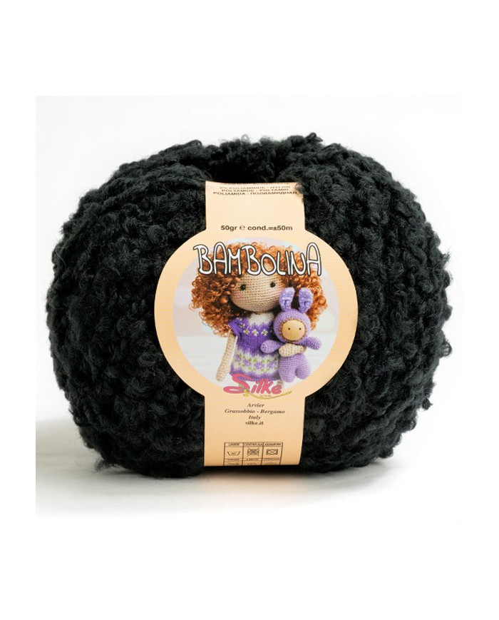 FILATO BAMBOLINA SILKE (50 G.) 200 NERO