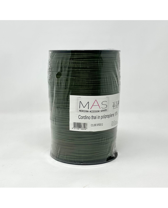 CORDINO THAI PP600 500 GR (VERDE MILITARE)