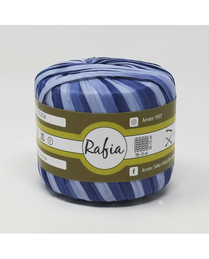 RAFIA VISCOSA GPTEX (25GR) COL 345 AZZURRO MIX