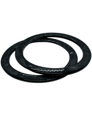 MANICI PER BORSA TONDI CM 15 RESINA (COPPIA) NERO