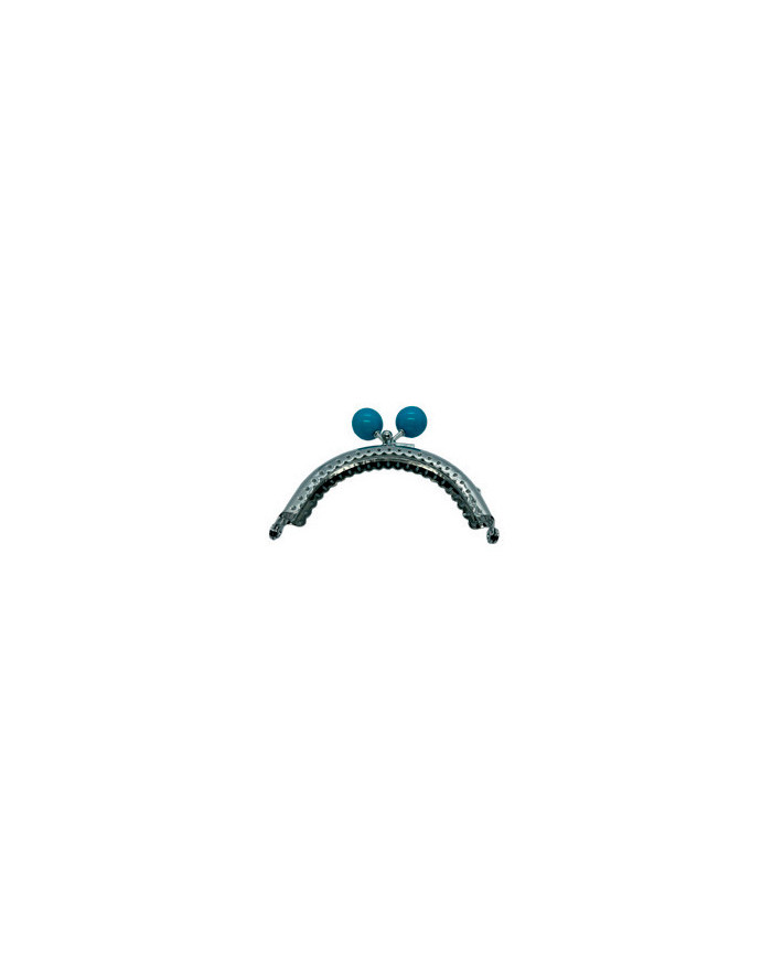 CLICK CLACK METALLO CM 8.5X6 PERLA DA 16 MM AZZURR