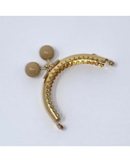 CLICK CLACK METALLO CM 8.5X6 PERLA DA 16 MM BEIGE