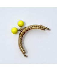 CLICK CLACK METALLO CM 8.5X6 PERLA DA 16 MM GIALLO