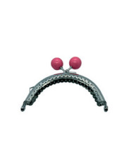 CLICK CLACK METALLO CM 8.5X6 PERLA DA 16 MM ROSA